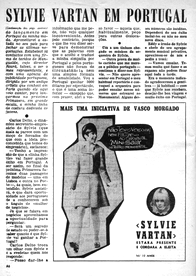 Article de "Radio e televisao" consacré à Sylvie Vartan, page 3 , Portugal, 1967