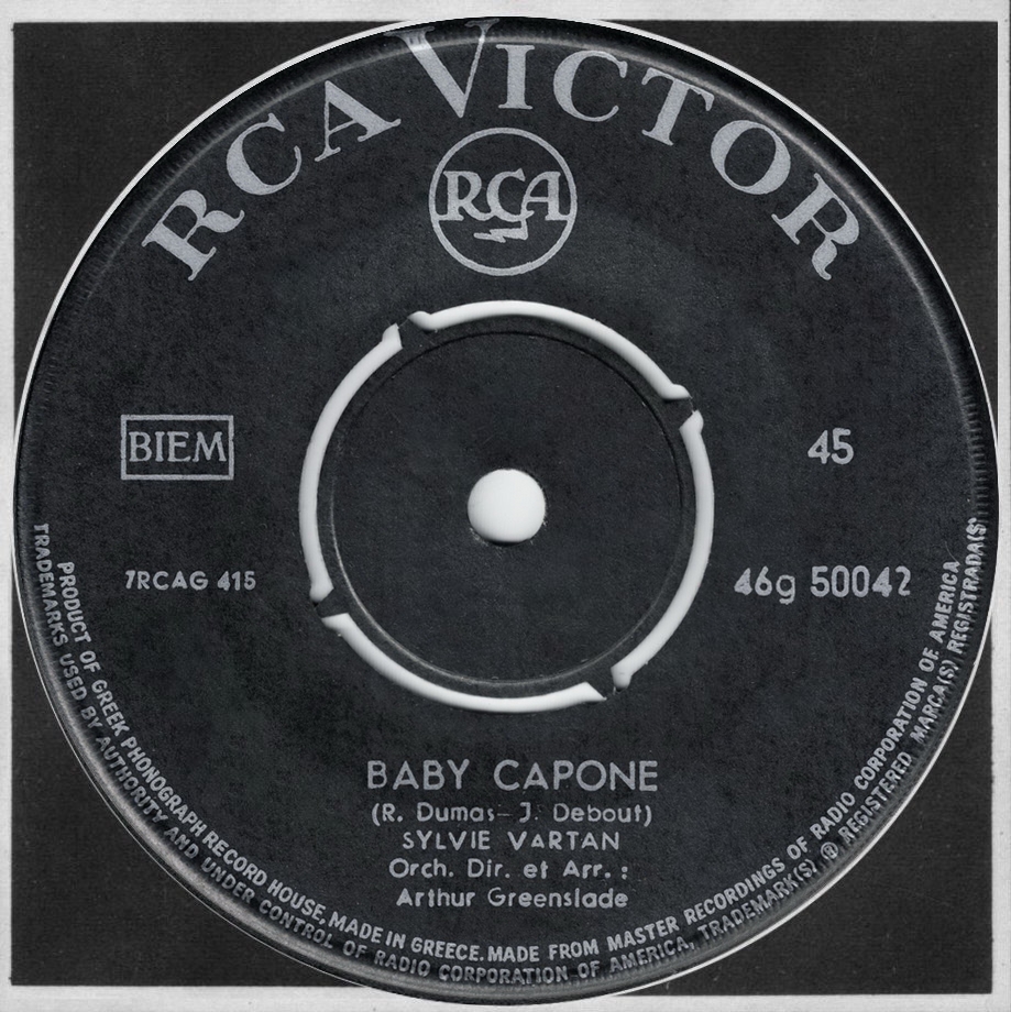 Sylvie Vartan SP Grèce "Baby Capone"  46G 50042 Ⓟ 1968