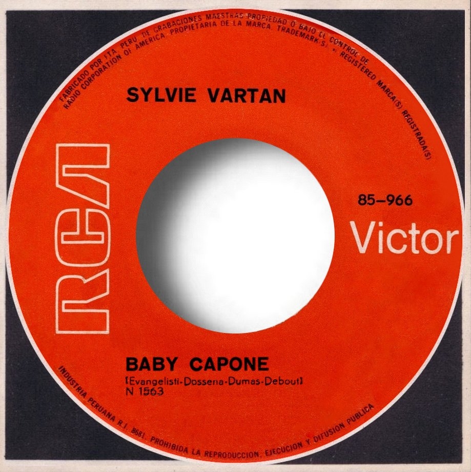 Sylvie Vartan SP Pérou "Baby Capone" (en italien)  RCA  85-966 Ⓟ 1968