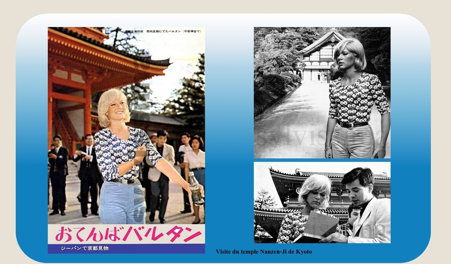 Sylvie Vartan visite le temple Nanzen-Ji à Kyoto, Japon, 1965