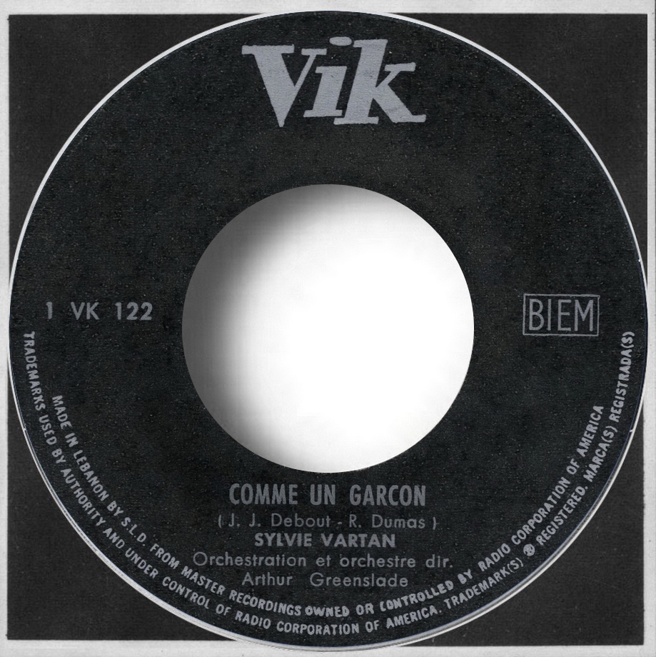 Sylvie Vartan EP Liban "Comme un garçon" Vik 122 Ⓟ 1967