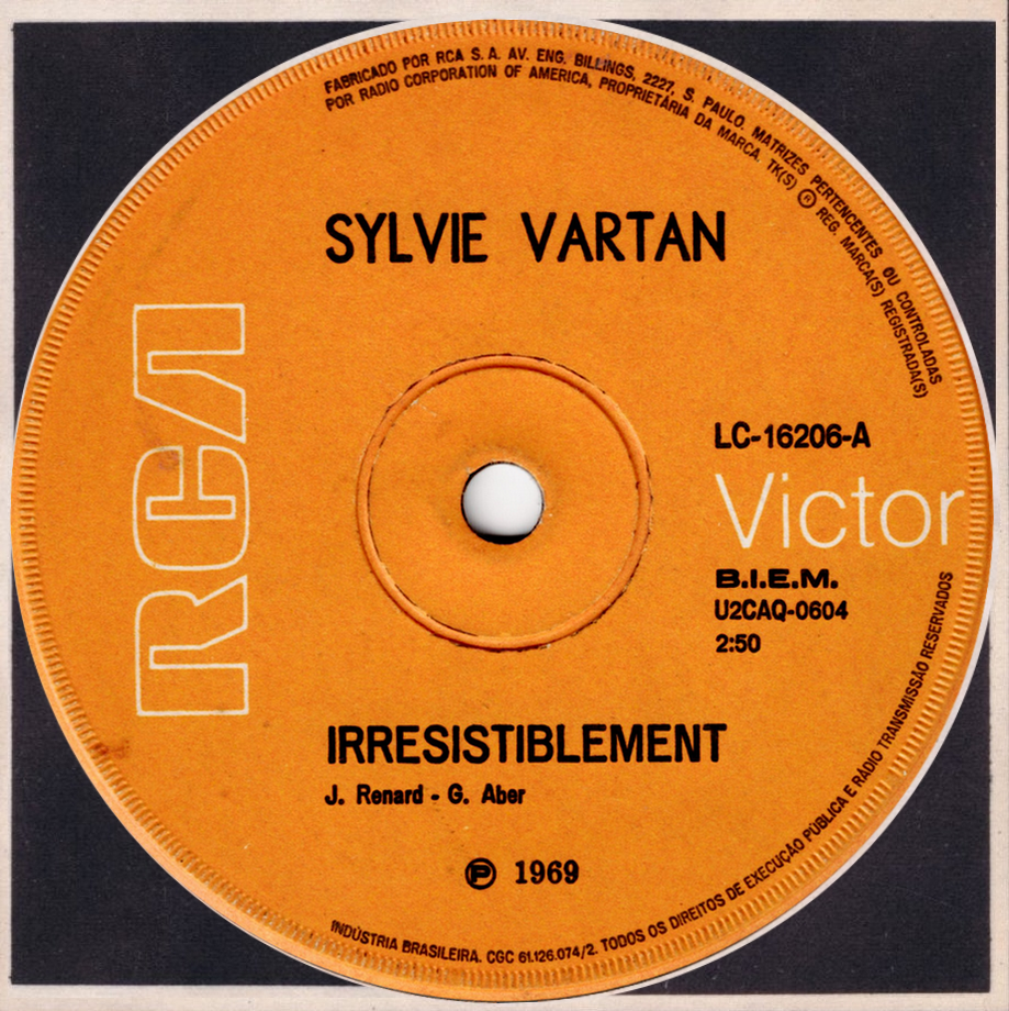 Sylvie Vartan SP Brésil "Irrésistiblement"   LC 16206 Ⓟ 1969