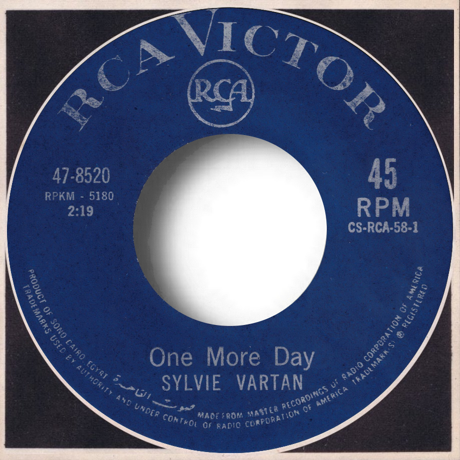 Sylvie Vartan SP Egypte "One more day"  RCA 47-8520 Ⓟ 1965 