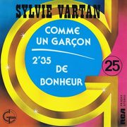 Sylvie Vartan SP Belgique  "Comme un garçon"  PB 8253 Ⓟ 1978