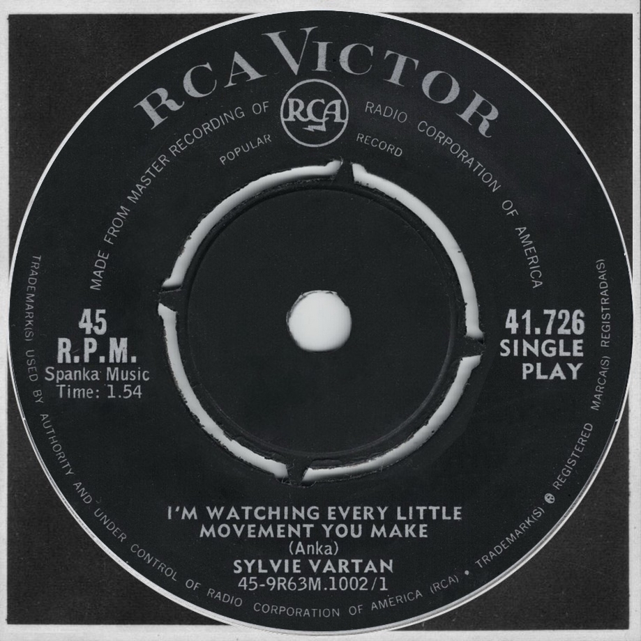  Sylvie Vartan SP Afrique du Sud "I'm watching"  41726  Ⓟ 1963